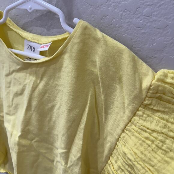 Zara Yellow Ruffle Top - Picture 2 of 7